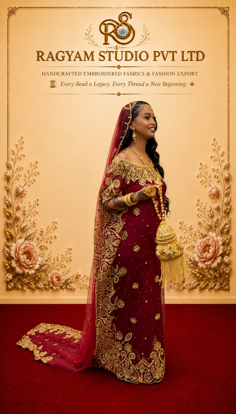 Somali dirac manufacturer Bareilly, hand embroidered dirac gown